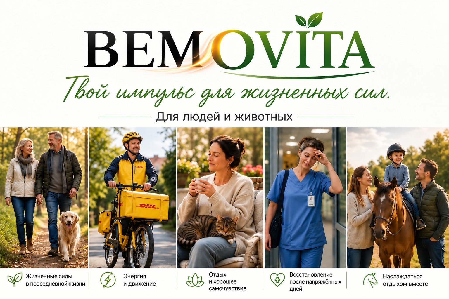 BEMOVITA — твой импульс для жизненных сил. Для людей и животных